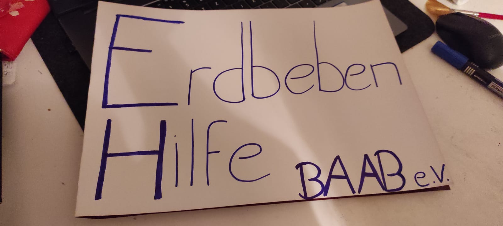 Erdbebenhilfe-Banner BAAB e.V.